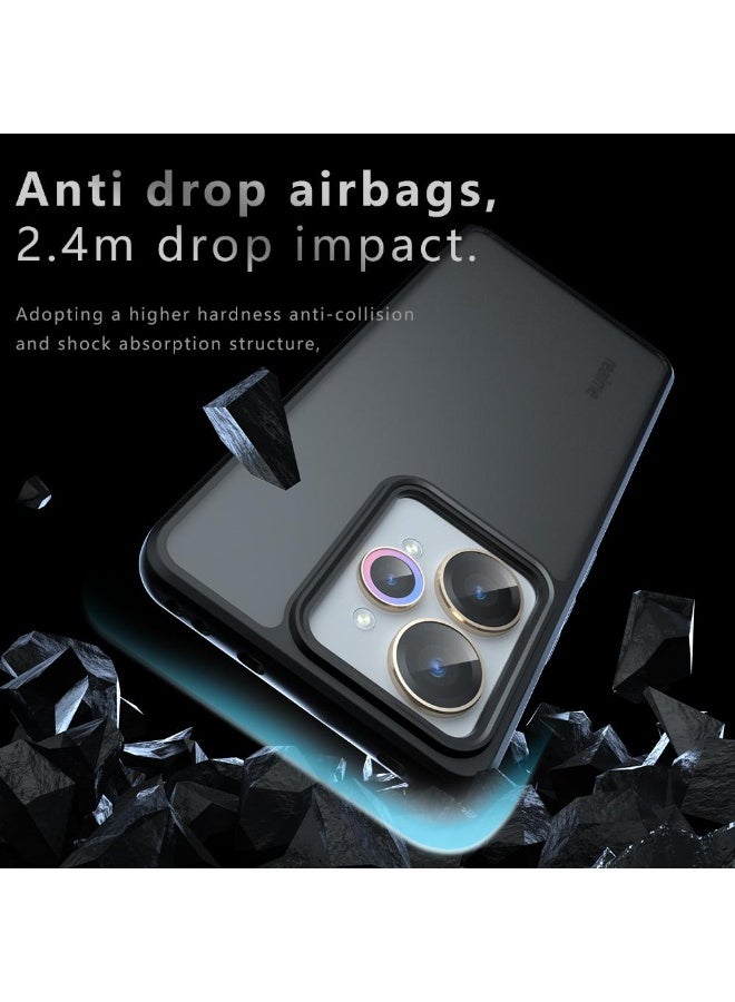 جراب حمايه اسود مط غير لامع ومقاوم للصدمات متوافق مع Realme 15 / Realme 15 Pro (أسود ) - Image 4